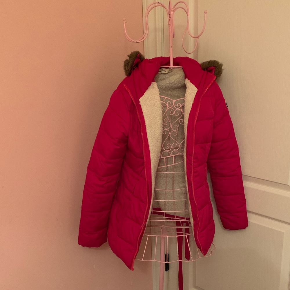Abercrombie Kids Pink Puffer Winter Coat